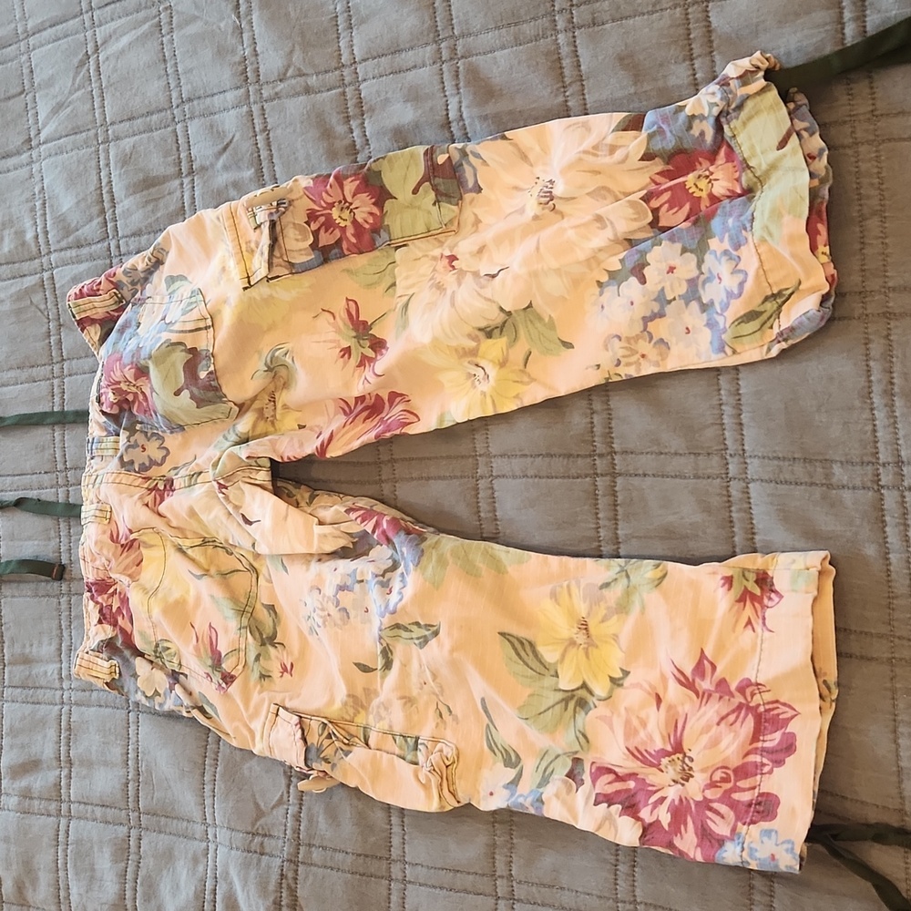 Lucky Brand Floral Women's Bermudas -peachish-pink Multicolor Size 27! - Picture 5 of 11